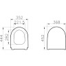 Крышка-сиденье VITRA SENTO тонкое дюропластовое микролифт матовый черный 120-083-009